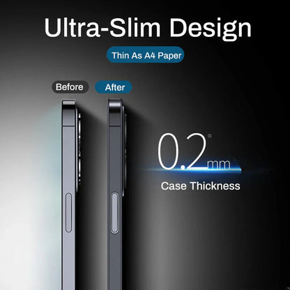 MagSafe Glass Lens Protector Matte Case for iPhone Series