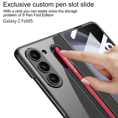 Transparent Case With Screen Protector & Tough Pen For Galaxy Z Fold 5