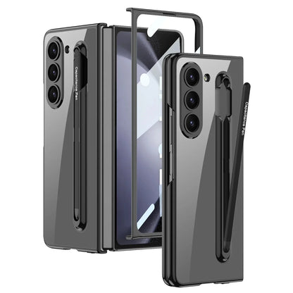 Transparent Case With Screen Protector & Tough Pen For Galaxy Z Fold 5