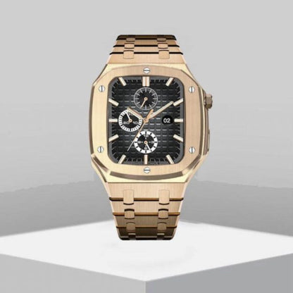 Premium Luxury Stainless Steel & Modification Kit Metal Case Straps For Smart Watch ( 44MM 45MM)