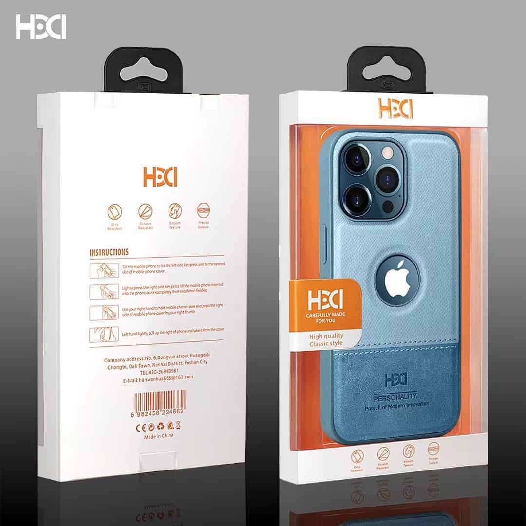 HBD Luxury Logo Cut Leather Case For iPhone 13 Series