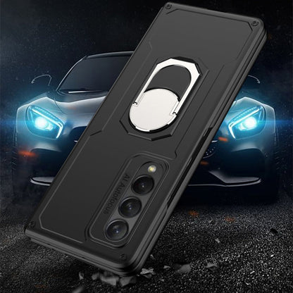 Galaxy Z Fold 3 Foldable Shockproof PC Case with Ring Holder