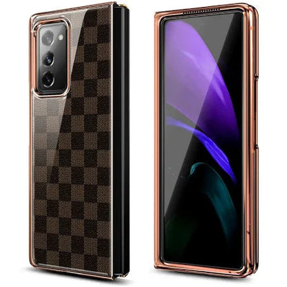 Galaxy Z Fold3 Check Pattern Glass  Case